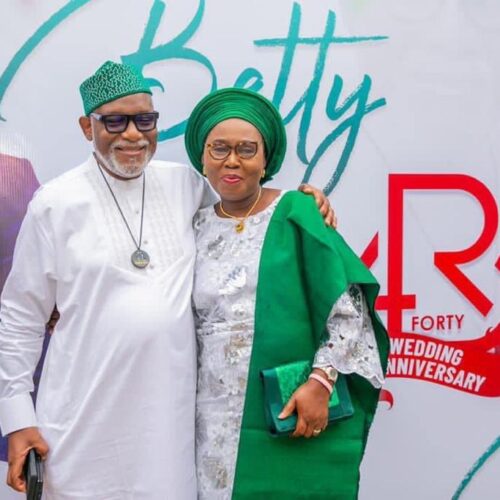 AKEREDOLU, WIFE CELEBRATE 42 YEARS OF MATRIMONY